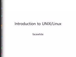 introduction to unix linux