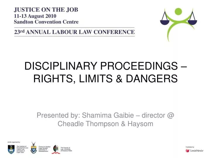 disciplinary proceedings rights limits dangers