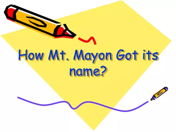 how mt mayon got its name
