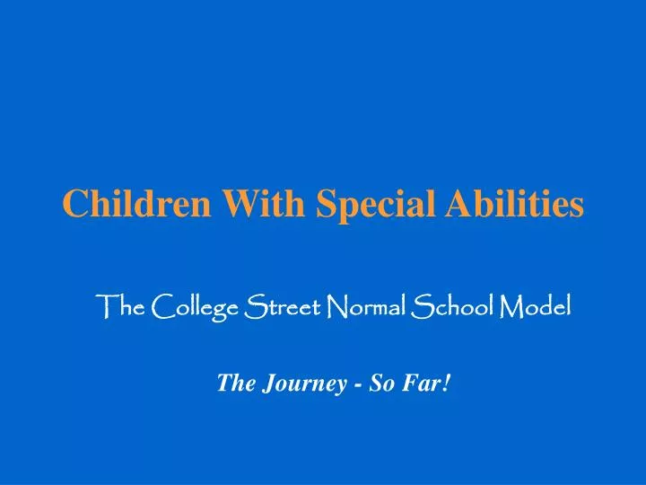 children with special abilities