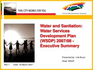 Water and Sanitation: Water Services Development Plan (WSDP) 2007/08 - Executive Summary