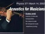 Understanding Scales and Tuning: The Natural and Tempered Systems in Music - slide 1