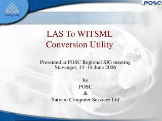 las to witsml conversion utility