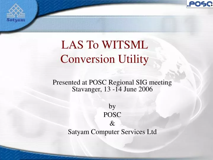 las to witsml conversion utility