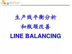 生产线平衡分析 和瓶颈改善 LINE BALANCING - slide 1
