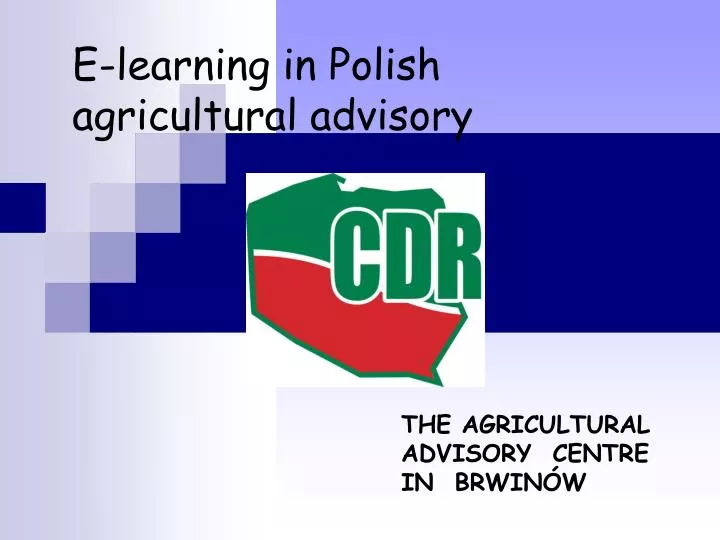 e learning in polish agricultural advisory