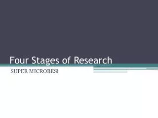 Four Stages of Research