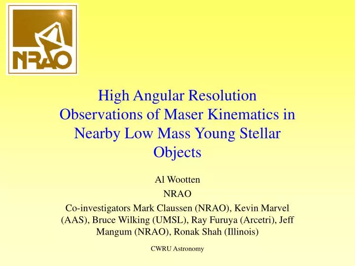 high angular resolution observations of maser kinematics in nearby low mass young stellar objects