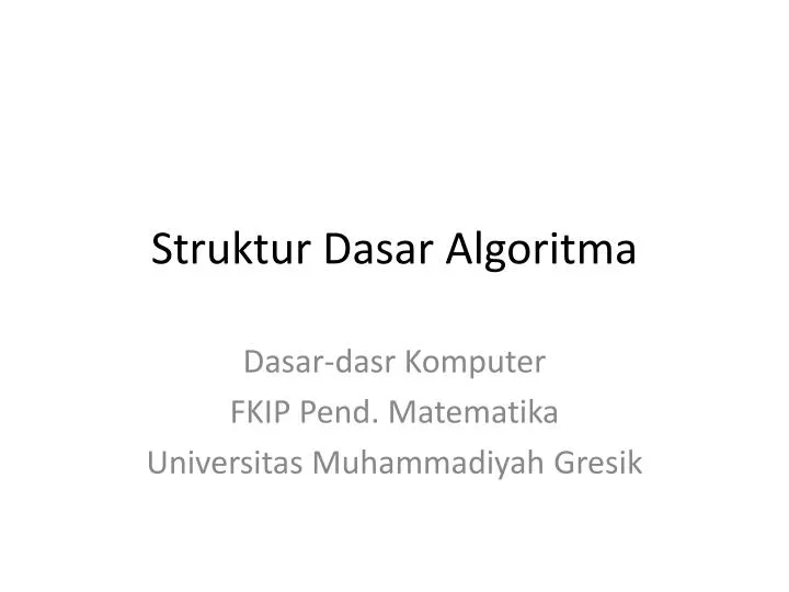 struktur dasar algoritma