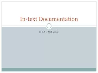 In-text Documentation