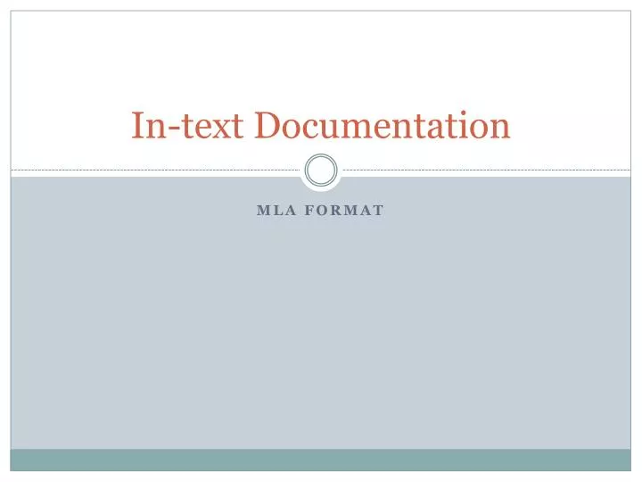 in text documentation