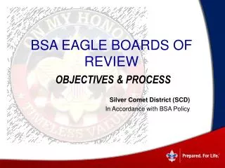 BSA Eagle Boards of Review Objectives &amp; Process