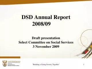 DSD Annual Report 2008/09