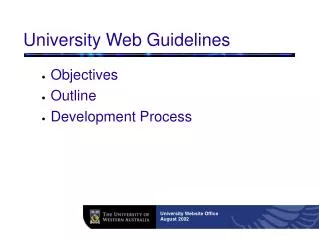 University Web Guidelines