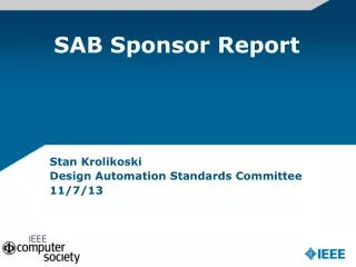 SAB Sponsor Report