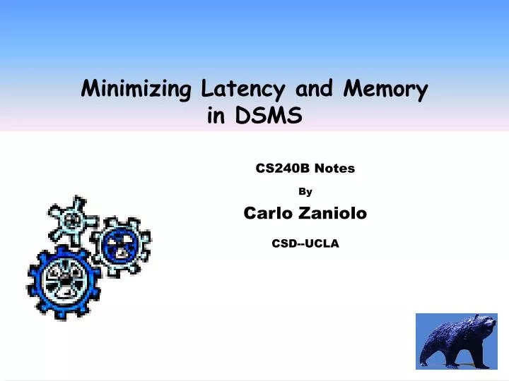 minimizing latency and memory in dsms