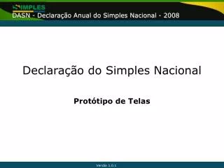 declara o do simples nacional