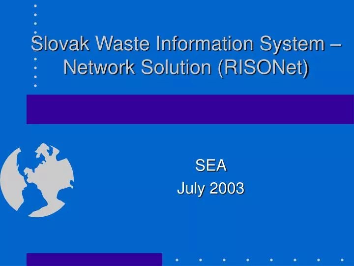 slovak waste information system network solution risonet