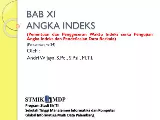 bab xi angka indeks