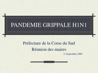 pandemie grippale h1n1