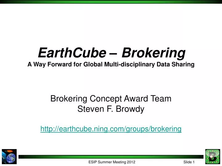 earthcube brokering a way forward for global multi disciplinary data sharing
