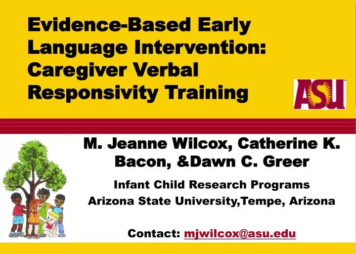 evidence based early language intervention caregiver verbal responsivity training