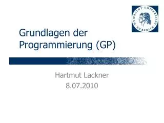 grundlagen der programmierung gp