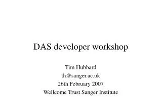 DAS developer workshop