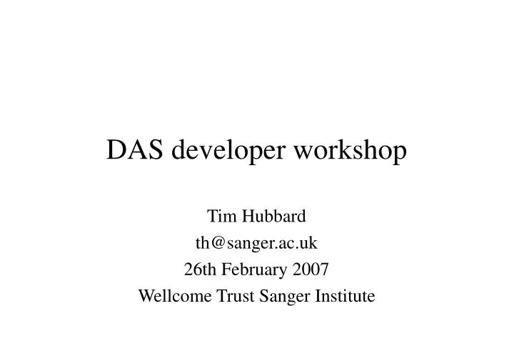 das developer workshop