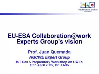 The NGCWE Expert Group