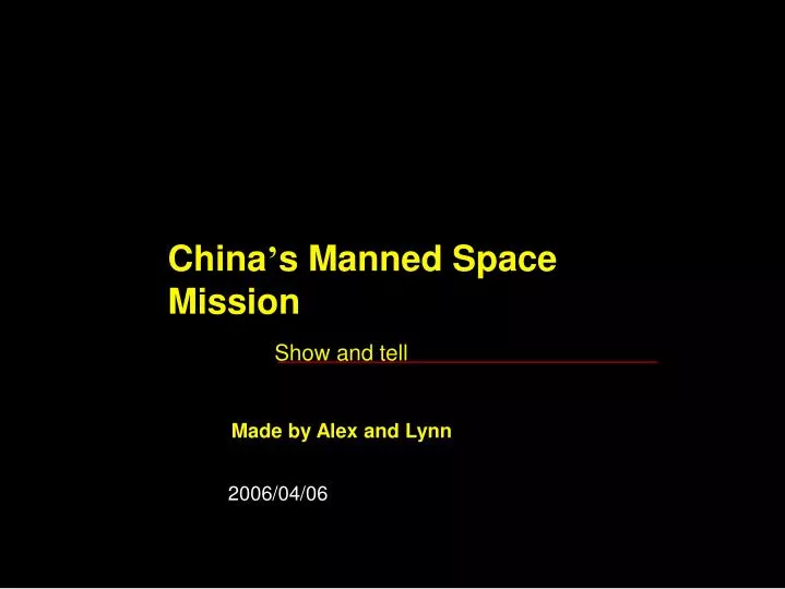 china s manned space mission
