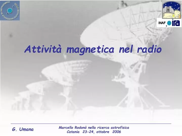 attivit magnetica nel radio