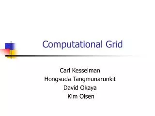 Computational Grid