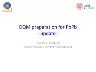 DQM preparation for PbPb - update -