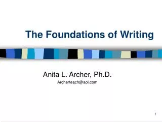 The Foundations of Writing