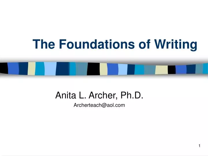 the foundations of writing