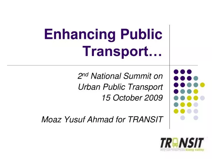 enhancing public transport
