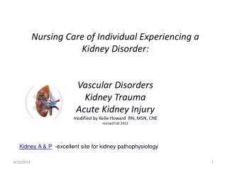 Kidney A &amp; P -excellent site for kidney pathophysiology