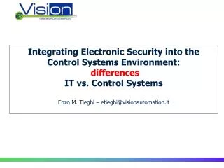 Security IT &amp; Control System Security: where are we?