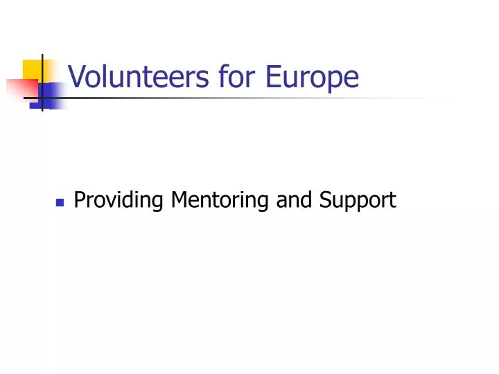 volunteers for europe