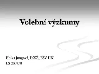 volebn v zkumy
