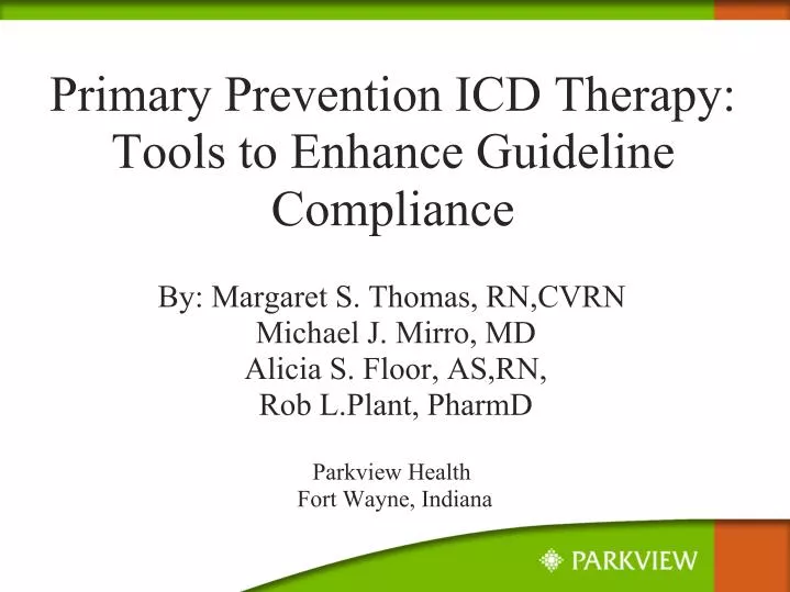primary prevention icd therapy tools to enhance guideline compliance