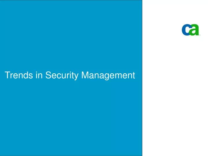 trends in security management