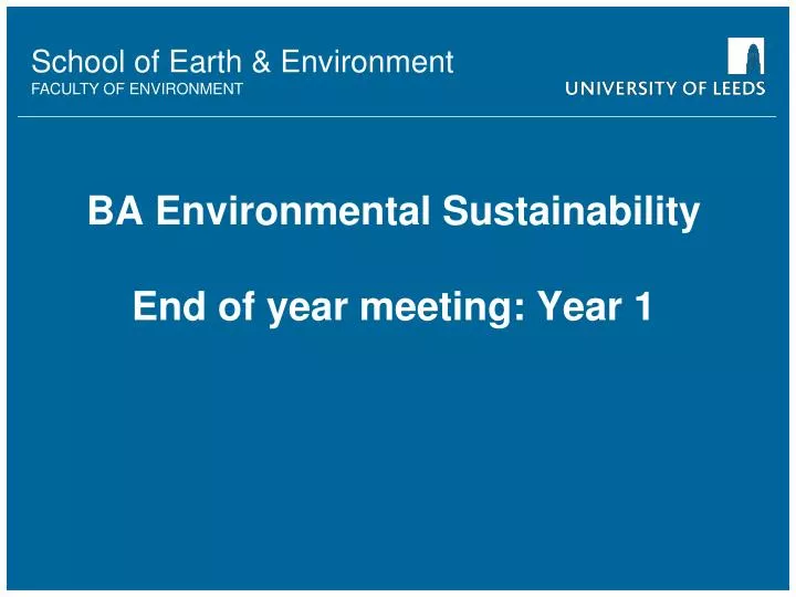 ba environmental sustainability end of year meeting year 1