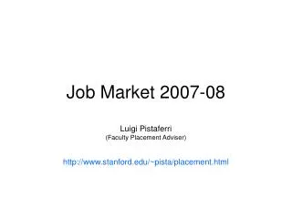Job Market 2007-08