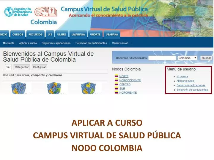 aplicar a curso campus virtual de salud p blica nodo colombia