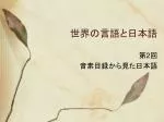 世界の言語と日本語 - slide 1