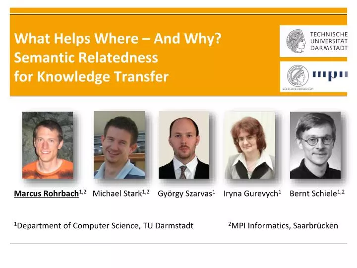 what helps where and why semantic relatedness for knowledge transfer