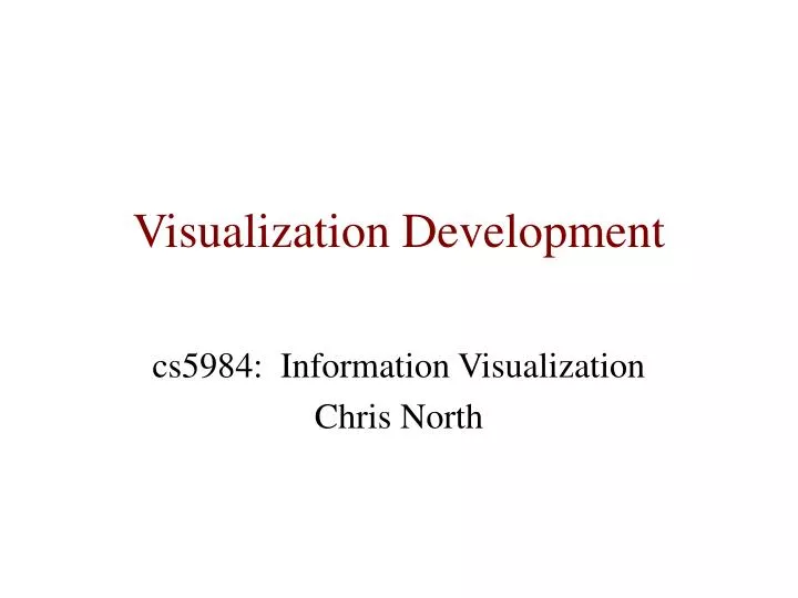 visualization development