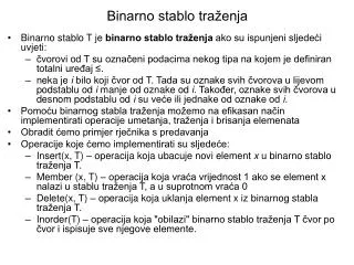 binarno stablo tra enja